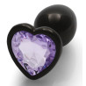 Ouch! Bijou anal Heart Gem S 6 x 2.6cm Noir-Violet